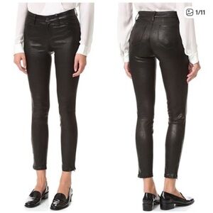 L’agence Black Genuine Lamb Leather Pants Sz 2